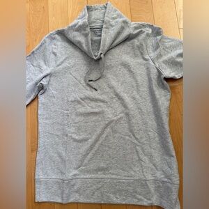 L.L.Bean Ultrasoft Sweats funnel neck Pullover Gray Heather Cotton Sweatshirt